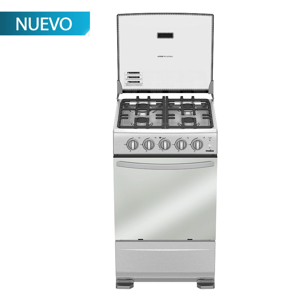 Cocina Gas MABE EM5130FX Inox | 4 Hornillas - Comandato